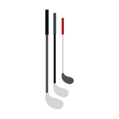 Golf clubs flat icon 