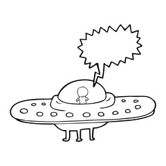 speech bubble cartoon flying saucer