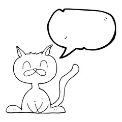 speech bubble cartoon cat