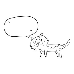 speech bubble cartoon cat