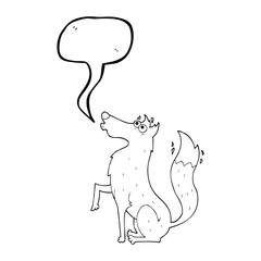 speech bubble cartoon wolf
