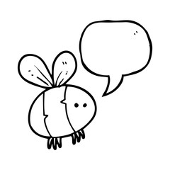 speech bubble cartoon bee