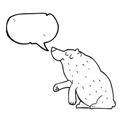 speech bubble cartoon bear