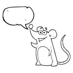 Fototapeta premium speech bubble cartoon mouse