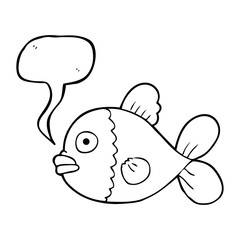 speech bubble cartoon fish