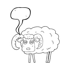 speech bubble cartoon ram