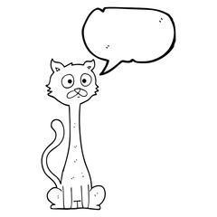 speech bubble cartoon cat