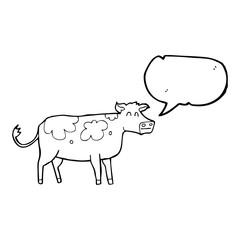 speech bubble cartoon cow