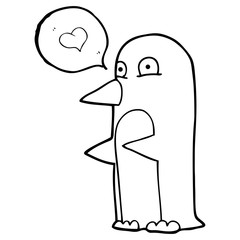 speech bubble cartoon penguin