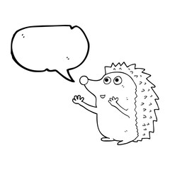 speech bubble cartoon cute hedgehog
