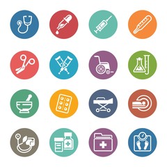 This set contains medical equipment & supplies icons that can be used for designing and developing websites, as well as printed materials and presentations.
