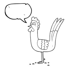 speech bubble cartoon chicken