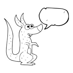 speech bubble cartoon kangaroo