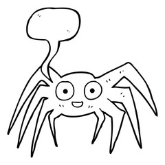 speech bubble cartoon spider