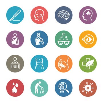 Medical & Health Care Specialties Icons Set 2 - Dot Series