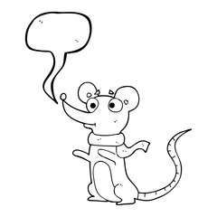speech bubble cartoon mouse
