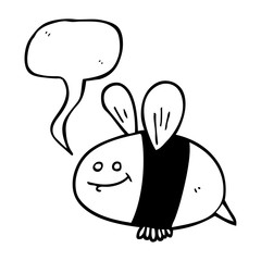 speech bubble cartoon bee