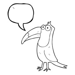 speech bubble cartoon toucan