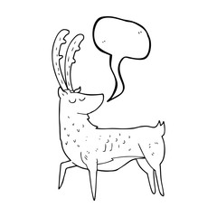 speech bubble cartoon manly stag