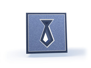 Tie Shopping Icon in blueish denim look