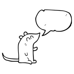 speech bubble cartoon mouse