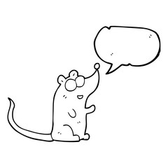 speech bubble cartoon mouse