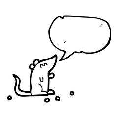 speech bubble cartoon mouse