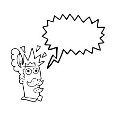 speech bubble cartoon man with exploding head