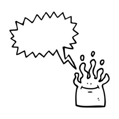speech bubble cartoon little alien