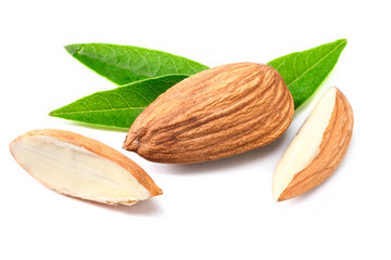 almond on white