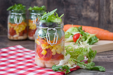 salad in jar