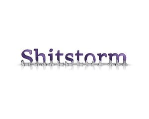 shitstorm 3d wort 