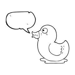 speech bubble cartoon rubber duck
