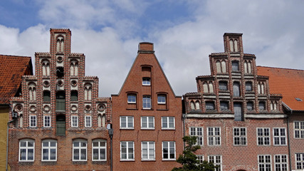 Giebel von Gebäuden in Lüneburg