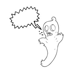 speech bubble cartoon ghost