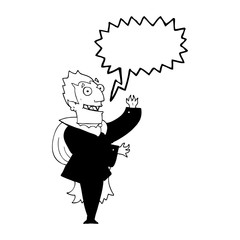 speech bubble cartoon vampire