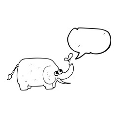 speech bubble cartoon elephant