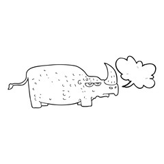 speech bubble cartoon rhino