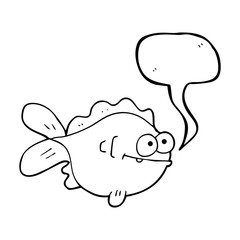speech bubble cartoon fish