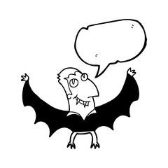speech bubble cartoon vampire