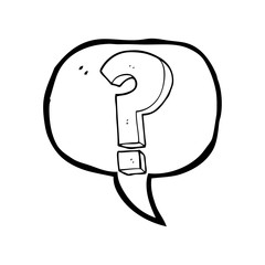 speech bubble cartoon question mark symbol