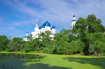 Orthodoxy monastery at Bogolyubovo in summer day. Russia