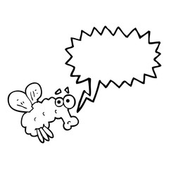 speech bubble cartoon fly