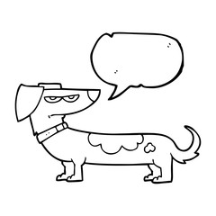 speech bubble cartoon annoyed dog