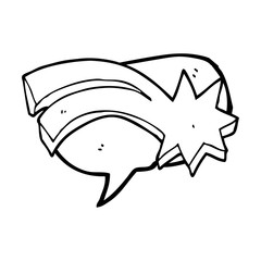 speech bubble cartoon decorative shooting star
