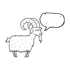 speech bubble cartoon goat