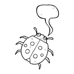 speech bubble cartoon ladybug