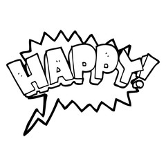speech bubble cartoon happy text symbol