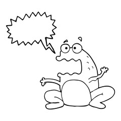 speech bubble cartoon burping frog