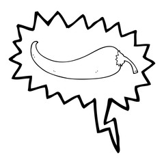 speech bubble cartoon chilli pepper
